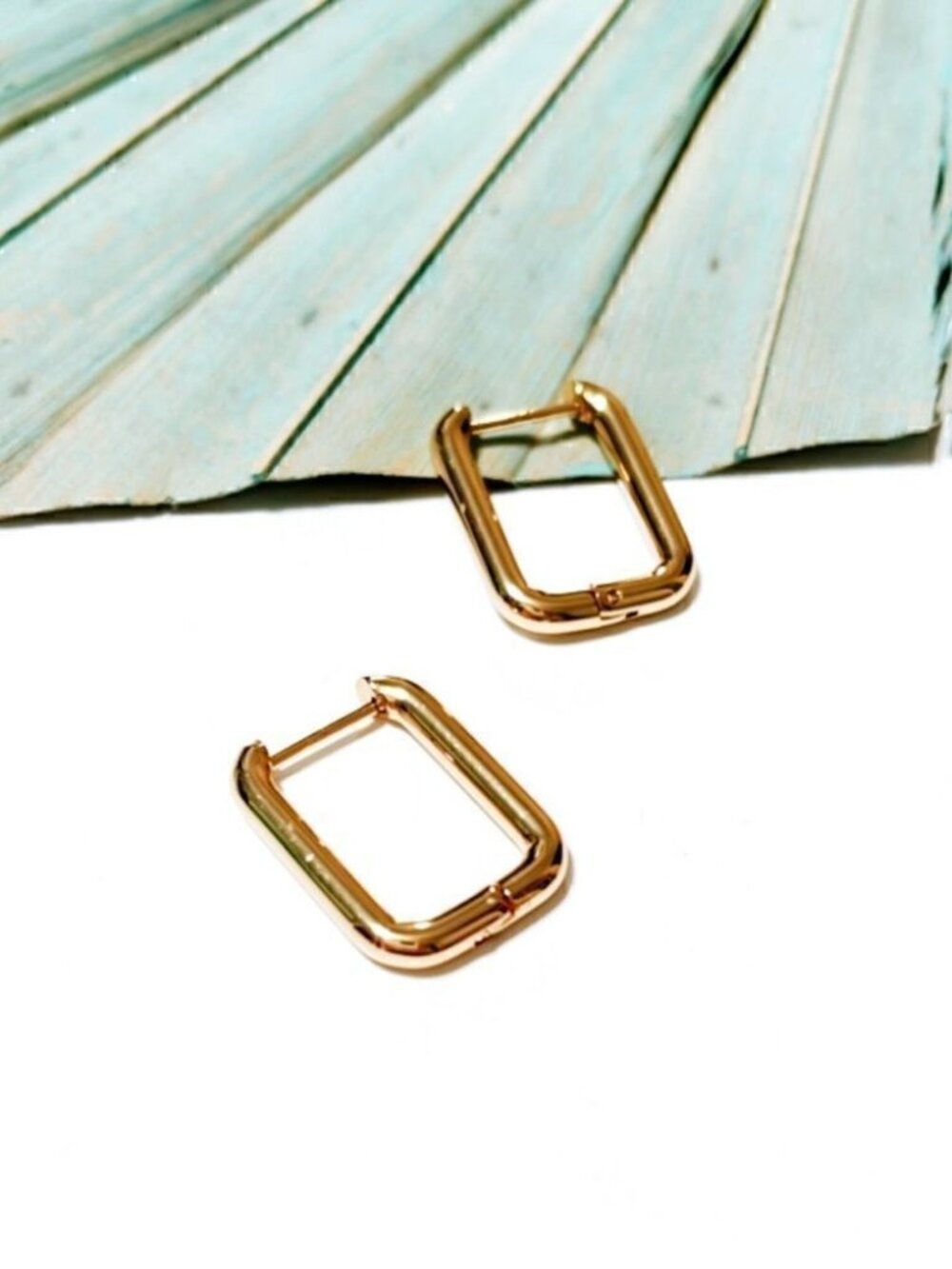 Gold hoop earrings155
